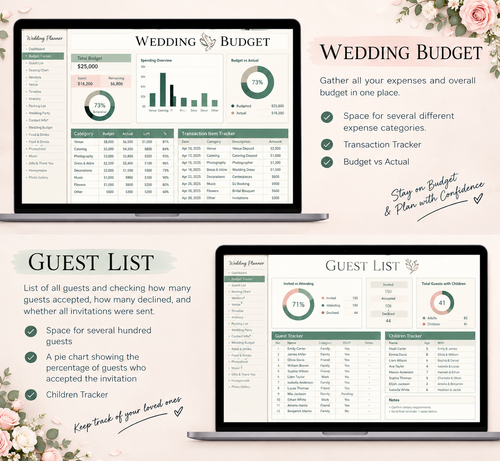The Stress-Free Wedding Planner | Budget, Guests, Vendors & Timeline